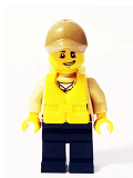 LEGO cty0519 Swamp Police - Officer, Shirt, Dark Tan Cap, Life Jacket