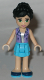 LEGO frnd178 Friends Iva, Medium Azure Layered Skirt, Lavender Vest Top (41134)