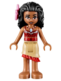 LEGO moa002 Moana - Tan Skirt, Bright Pink Flower (41150)