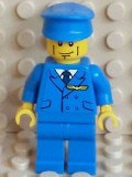 LEGO pln178s Plain Blue Torso with Blue Arms, Blue Legs, Blue Hat with Pilot Torso Sticker