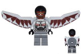 LEGO sh261 Falcon - Light Bluish Gray and Dark Red Wings (76050)