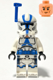 LEGO sw1246 Clone Trooper Officer, 501st Legion (Phase 2) - White Arms, Blue Rangefinder, Nougat Head, Helmet with Holes