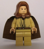 LEGO sw173 Obi-Wan Kenobi (young with hood and cape, light flesh, tan legs)